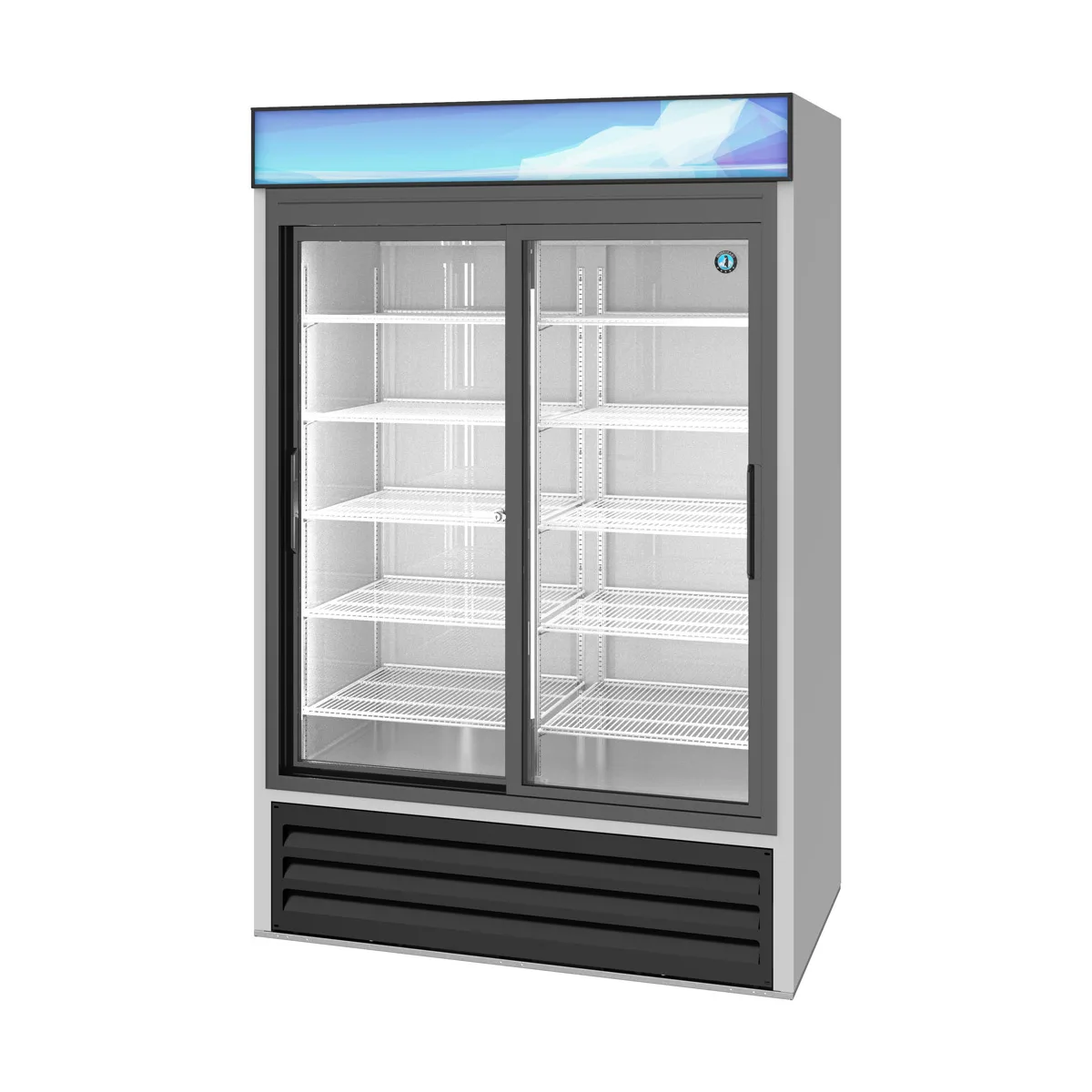 Hoshizaki RM-45-SD-HC 51" 2-Section Sliding Glass Door Refrigerated Merchandiser, 38.26 cu. ft.