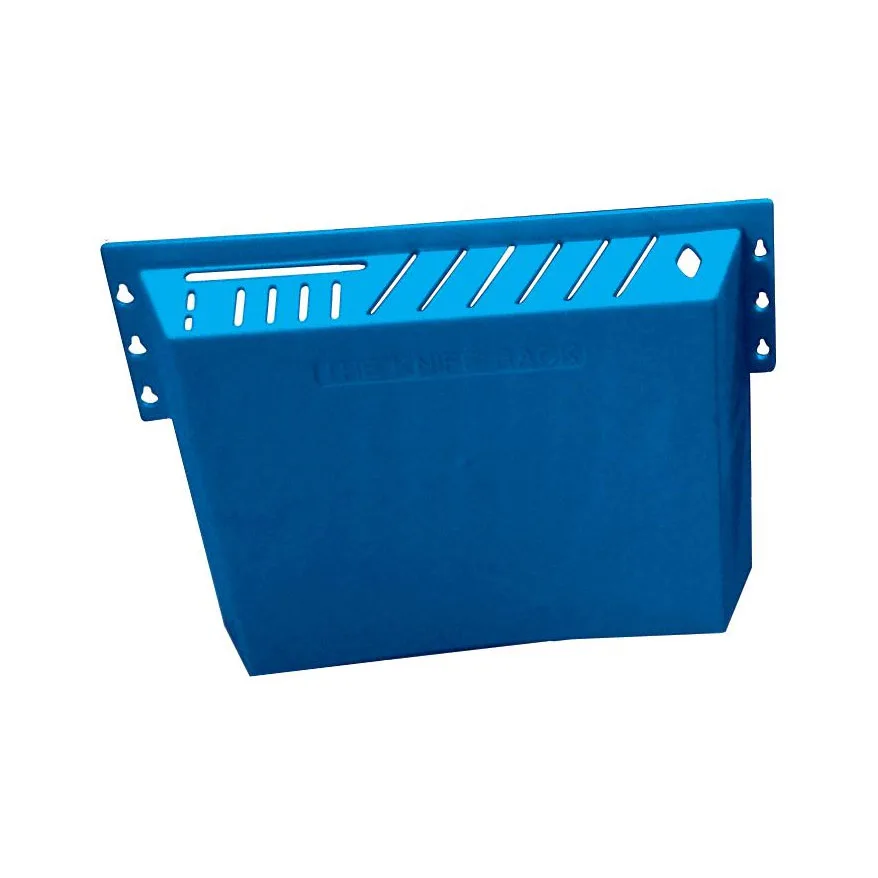 Omcan USA 11541 Knife Rack, Blue Plastic, Holds 12 Knives, 1 Cleaver, 1 Steel, 14 Slots - Storage