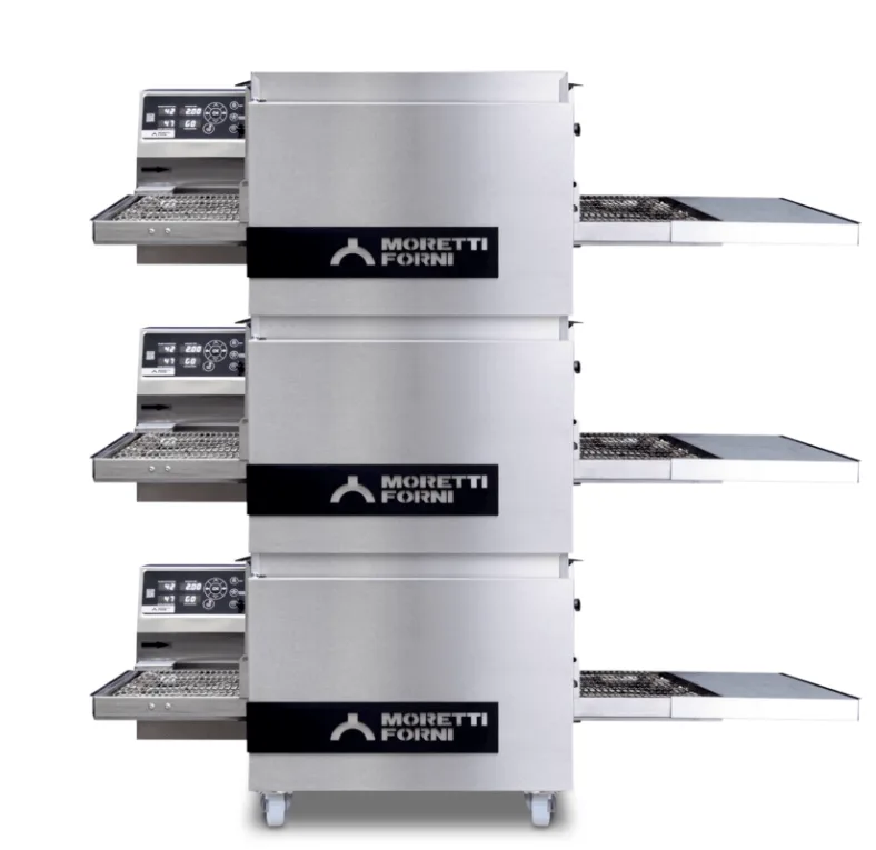 Moretti Forni T64EV3 48.5" Triple Deck Ventless Electric Conveyor Pizza Oven, 16" Belt, 208/240V