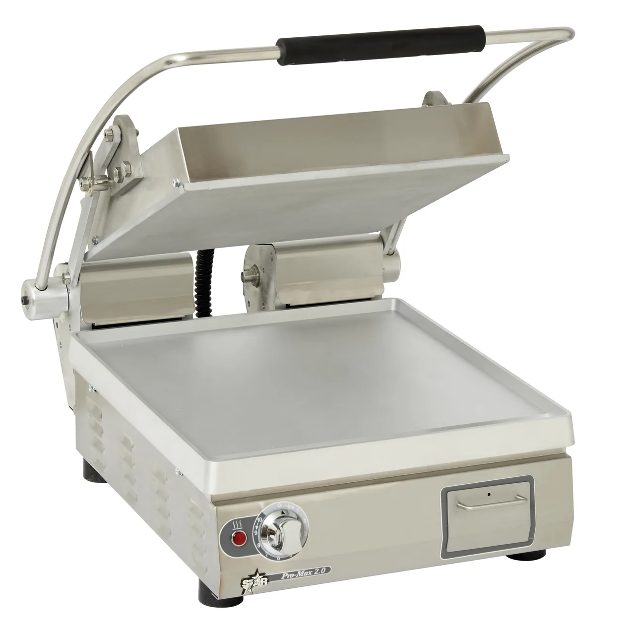 Star PST14 Single Cast Iron Panini Sandwich Grill w/ Smooth Plates, Manual Controls