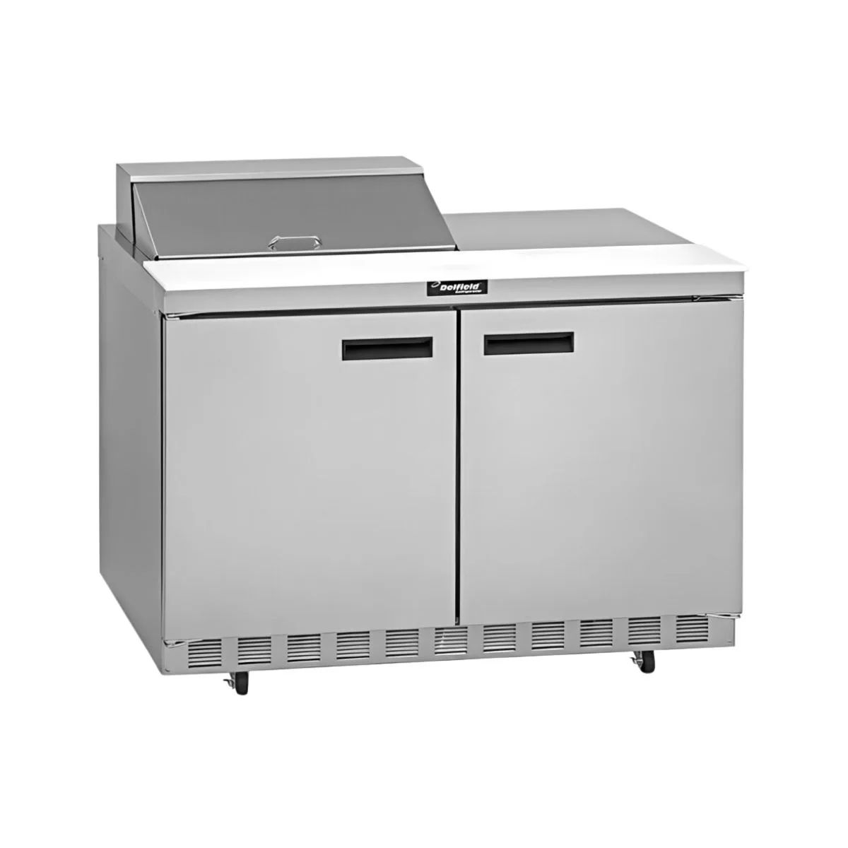 Delfield 4464NP-12M 64" 2-Section Mega Top Sandwich and Salad Prep Table, 12 Pans