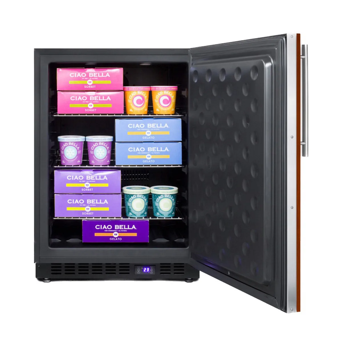 Summit SCFF53BIF Undercounter Freezer in Black, w/ Panel Ready Door, 4.7 cu. ft.
