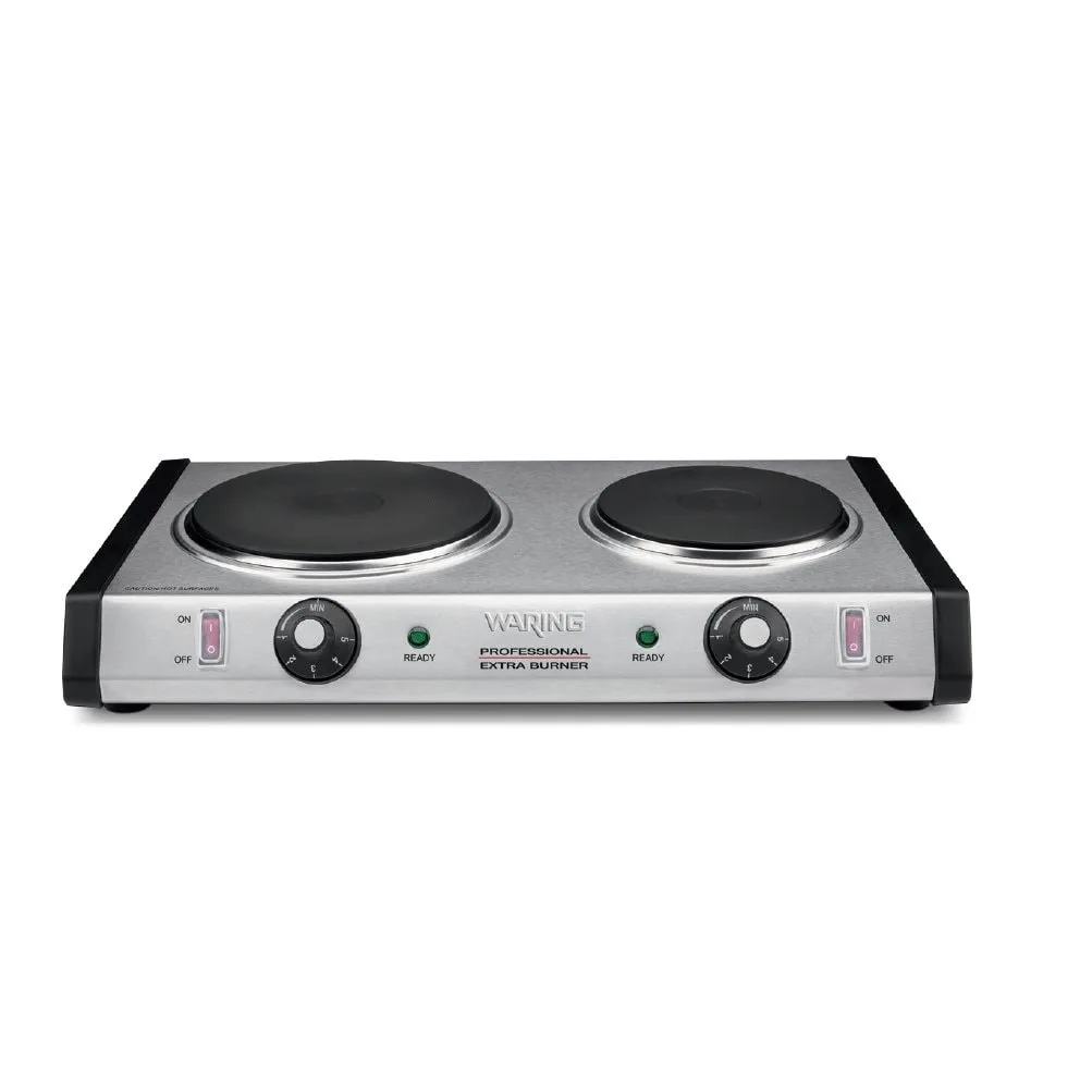 Waring WDB600 20" Electric Countertop Hotplate w/ (2) Solid Burners, Thermostatic Controls, 1.8 kW, 120v