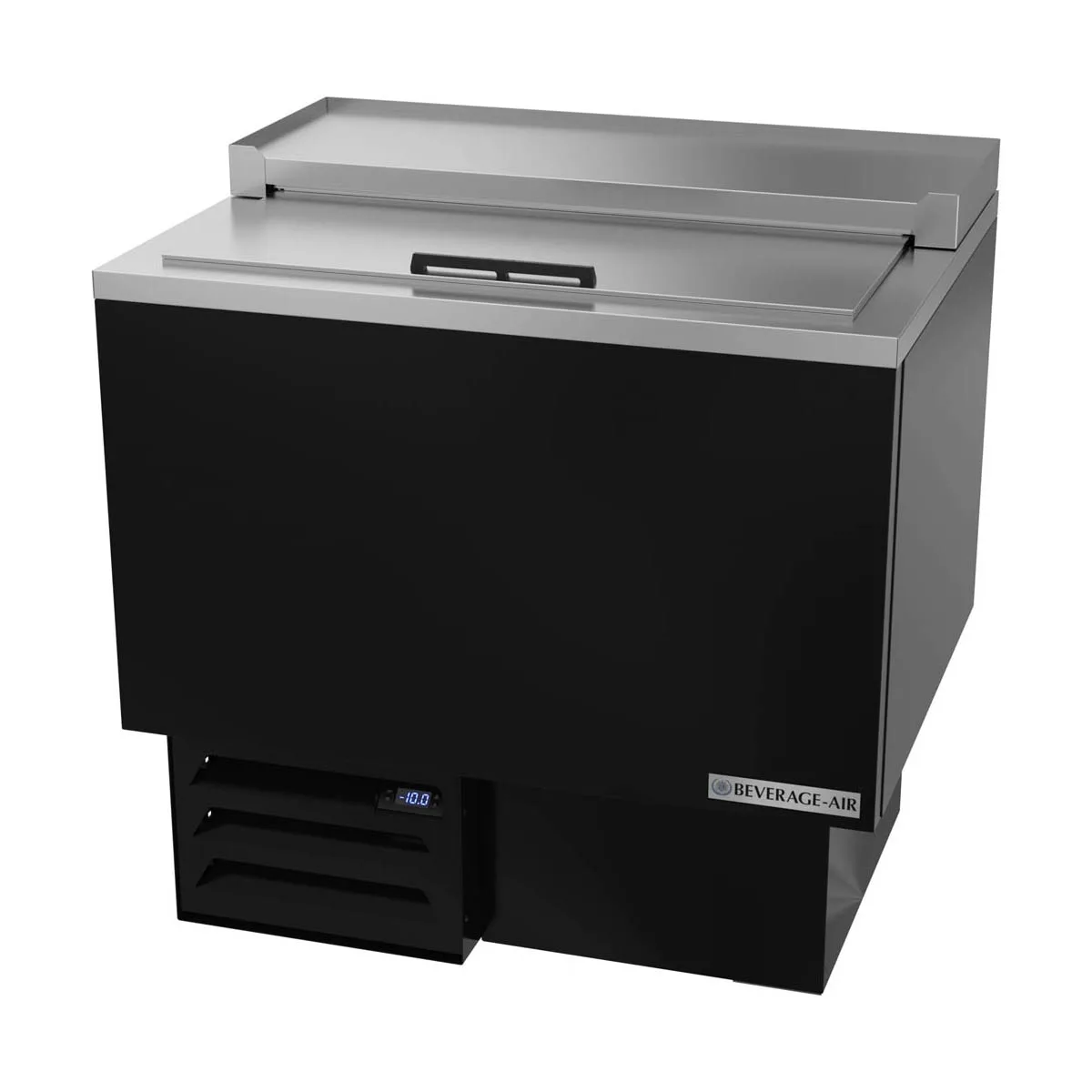 Beverage Air GF34HC-B 34" Black Glass & Plate Chiller, 6.4 cu. ft.