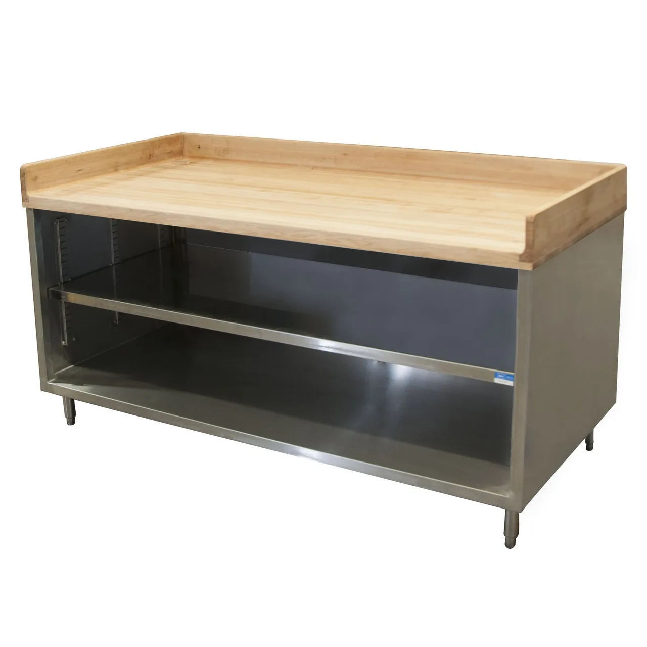 BK Resources CMBT-3072 Chef Table, Cabinet Base with Open Front