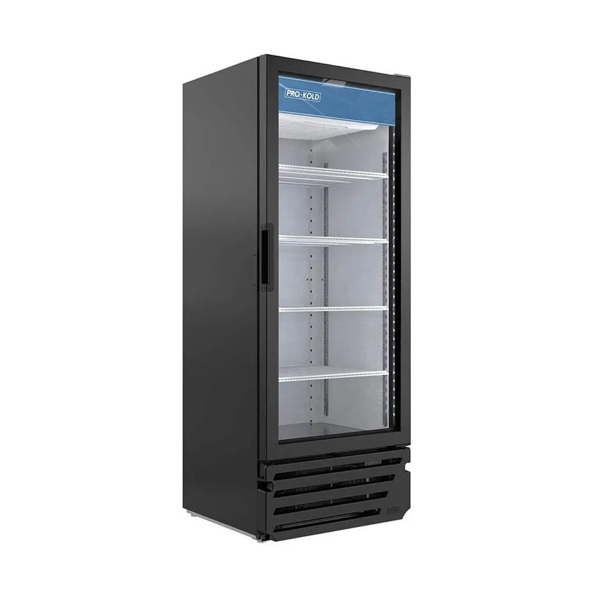 Pro-Kold VC 12 26" 1-Section Glass Door Merchandiser Refrigerator in Black, 7.87 cu. ft.