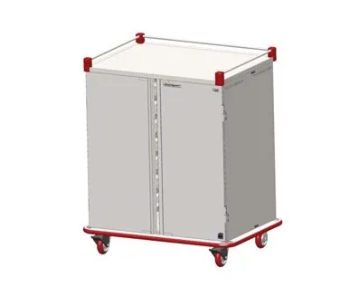 Carter-Hoffmann PTDST14 Stainless Steel Two Doors Performance Patient Tray Cart, (14) Tray