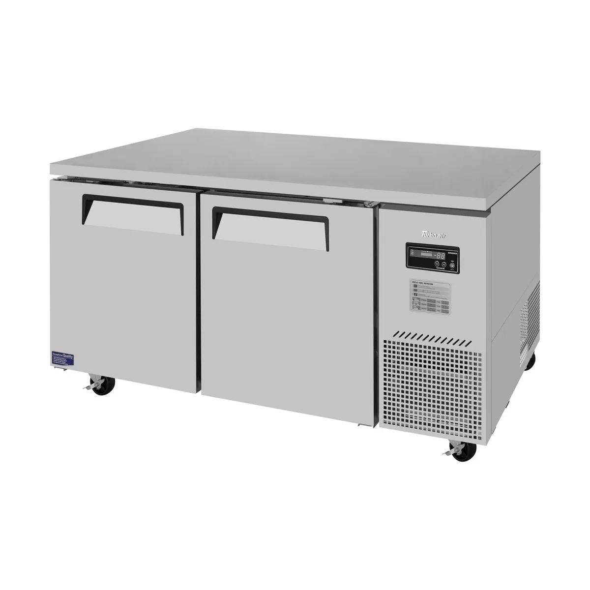 Turbo Air JUR-67D-N 67" 2-Section Undercounter Refrigerator w/ 2 Doors, 19 cu. ft.
