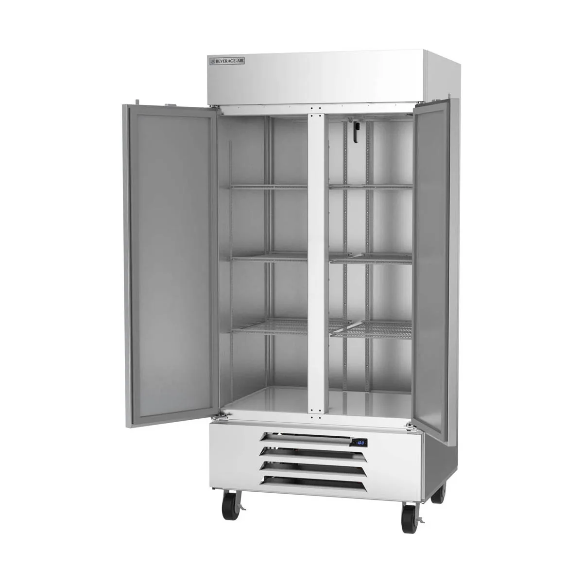 Beverage Air HBF35HC-1 39" Two Section Reach-In Freezer w/ 2 Solid Doors, Stainless Steel, 35 cu. ft.