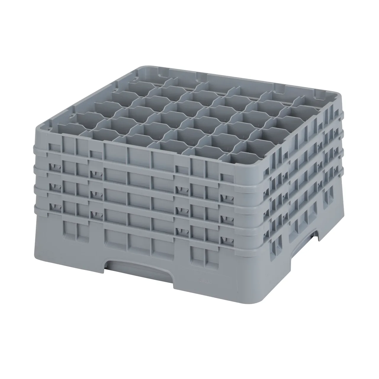 Cambro 36S900151 Camrack Glass Rack, Soft Gray, Full Size, 36 Compartments, 19-3/4" x 19-3/4", HACCP