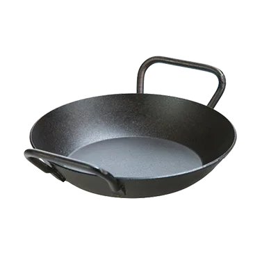 Lodge CRS8DLH Skillet – 8" Dia., 2-25" H, Riveted Dual Handles, Carbon Steel, Induction Ready, USA