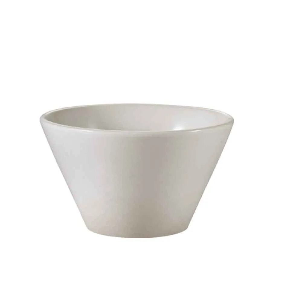 CACChina REC-V46 7oz Round V-Shape Stoneware Bowl, 4" Dia × 2-1/4" H, American White – 1 Dozen