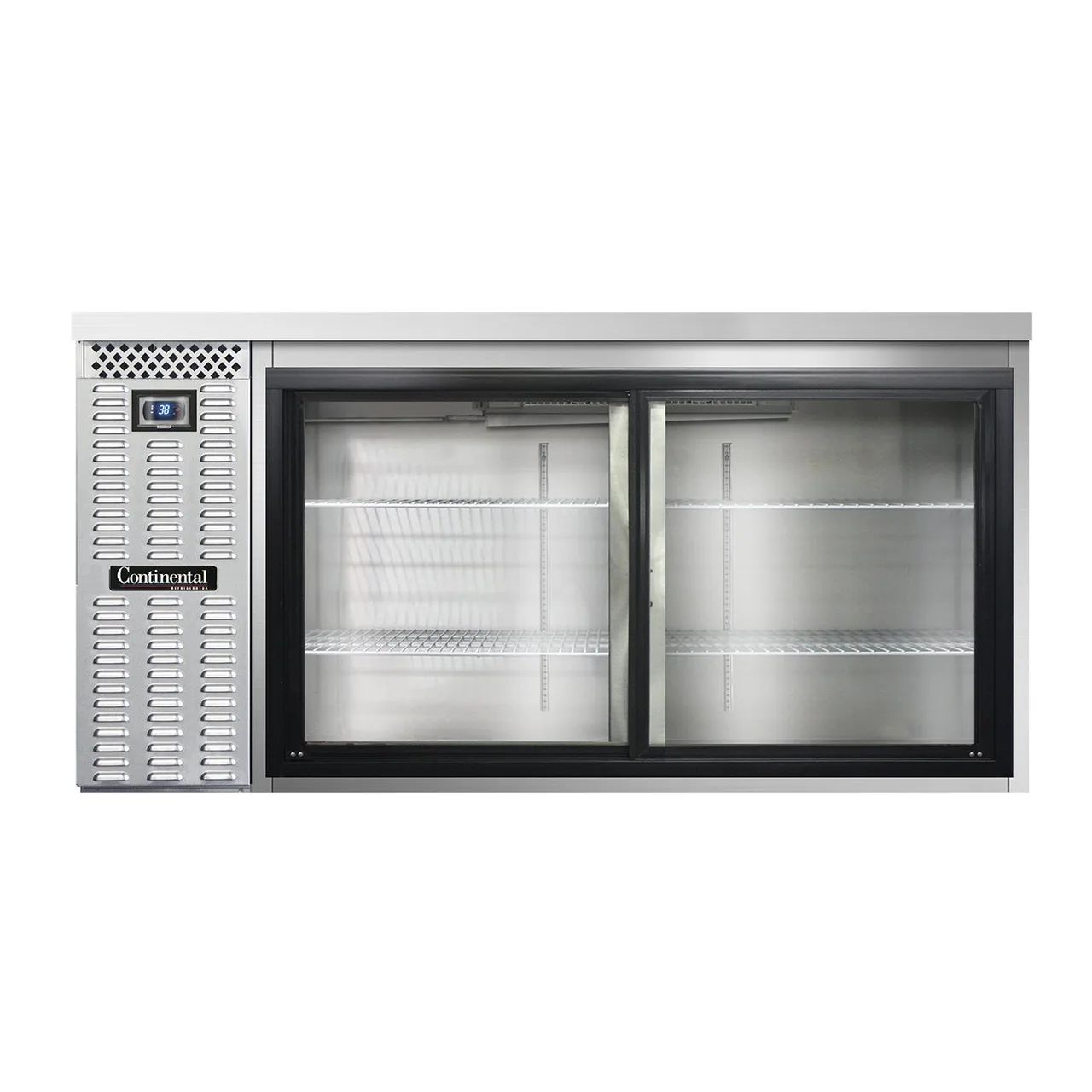 Continental Refrigerator BB69SNSSSGD 69" Back Bar Cooler with Glass Door