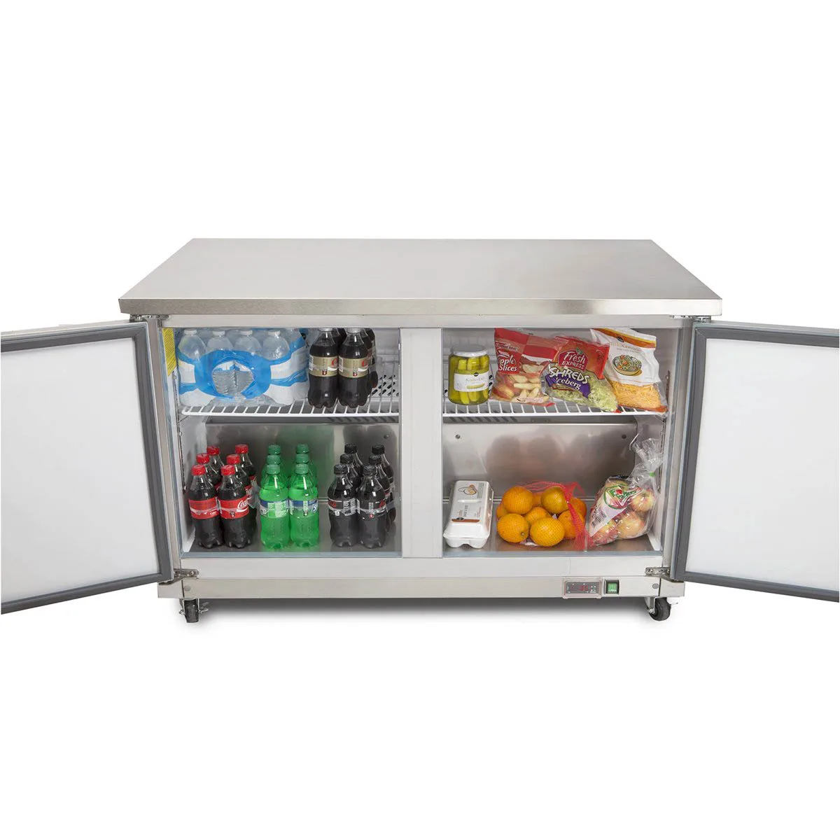 Maxx Cold MXCR60UHC 61" 2-Door Undercounter Refrigerator, Stainless Steel, 15.5 cu. ft.