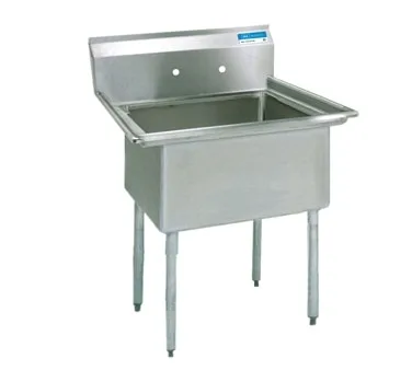 BK Resources BKS-1-1620-12 One Compartment Sink, 21"W X 25-13/16"D X 43-3/4"H