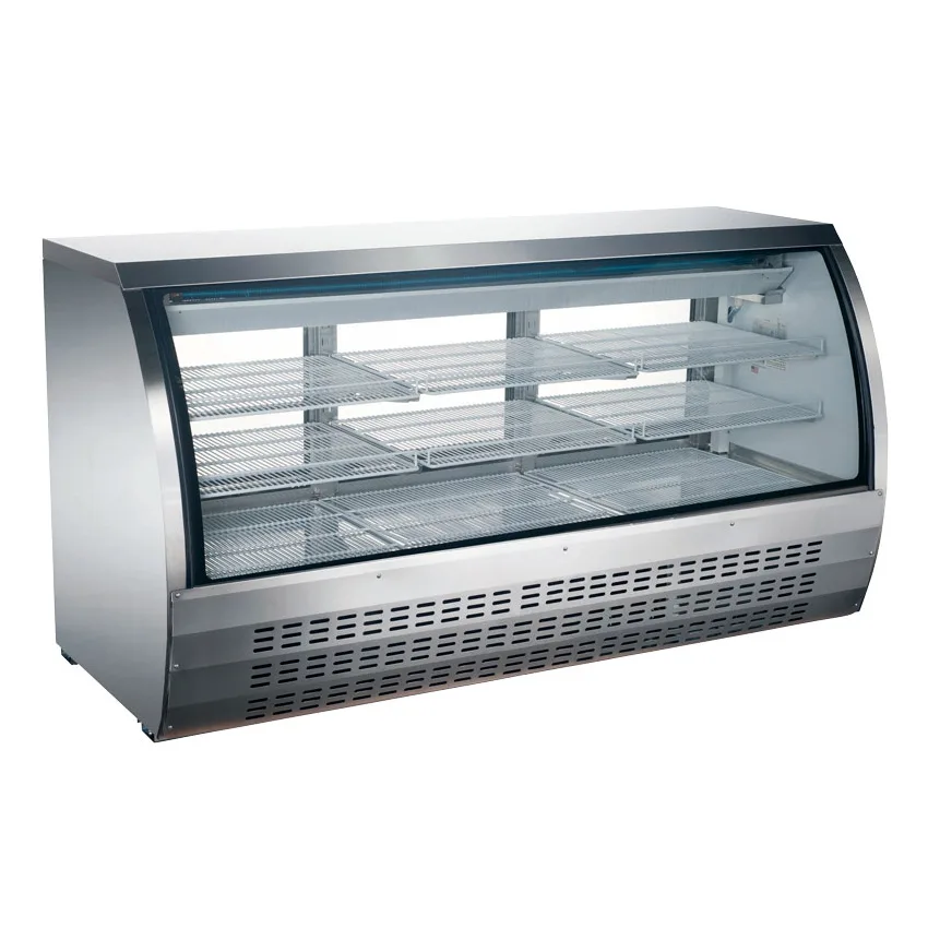 Omcan USA 50085 64" Curved Refrigerated Deli Display Case