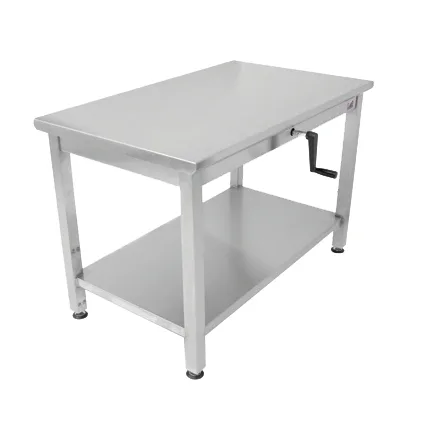 John Boos LT6-3060SSW 60" Open Base Work Table with Undershelf, Flat Top / 16 Gauge Top - ADA