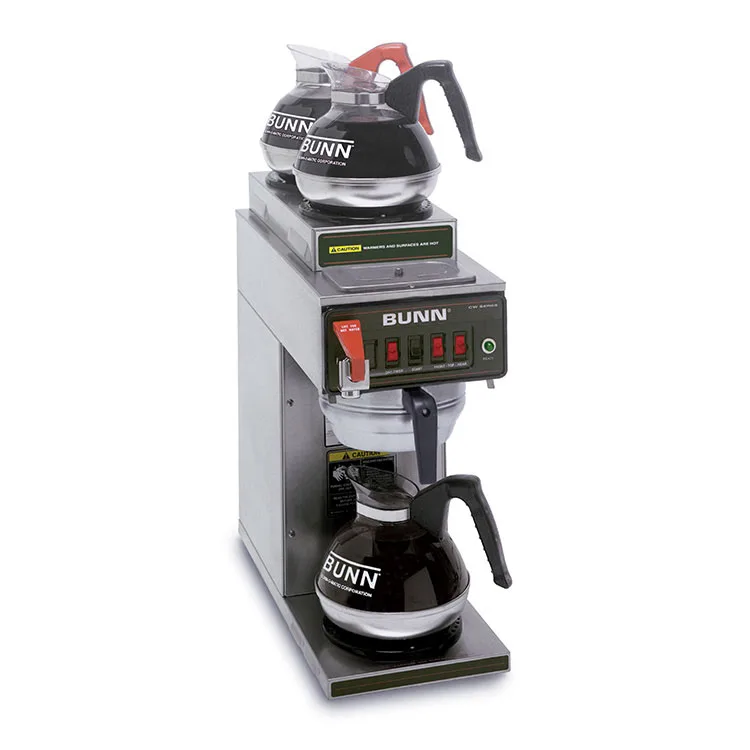 BUNN 12950.0217 Automatic Fill Coffee Brewer for Decanters With Hot Water Faucet, S.Steel / Single