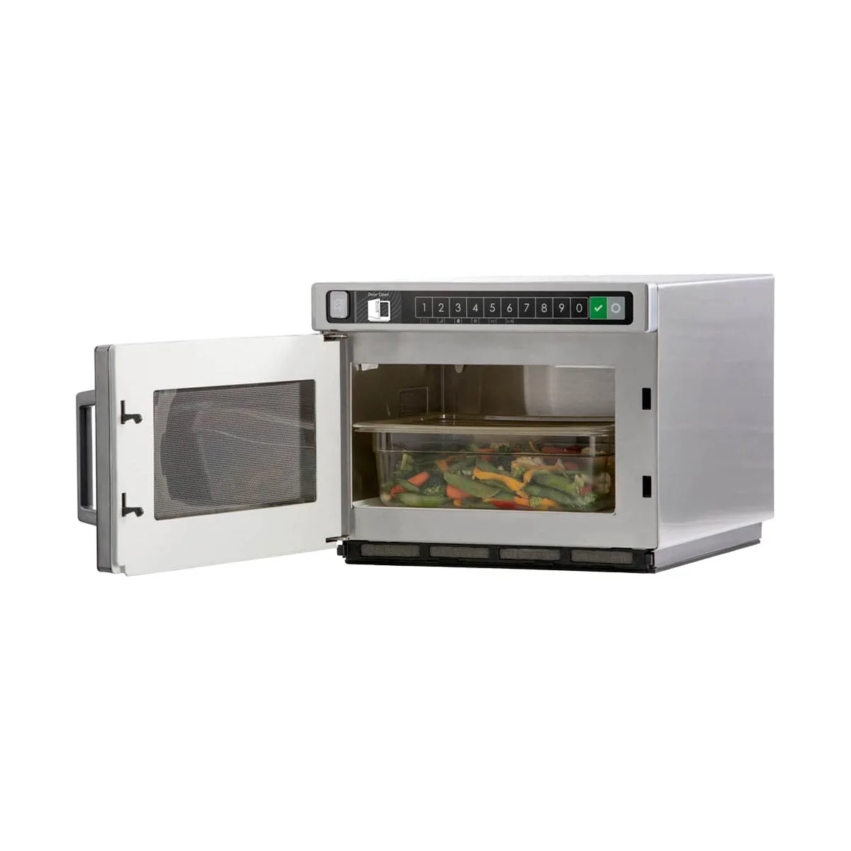 Amana HDC182 1800W Heavy Duty Commercial Microwave Oven, 0.6 Cu. Ft., Push Button, 208/240V