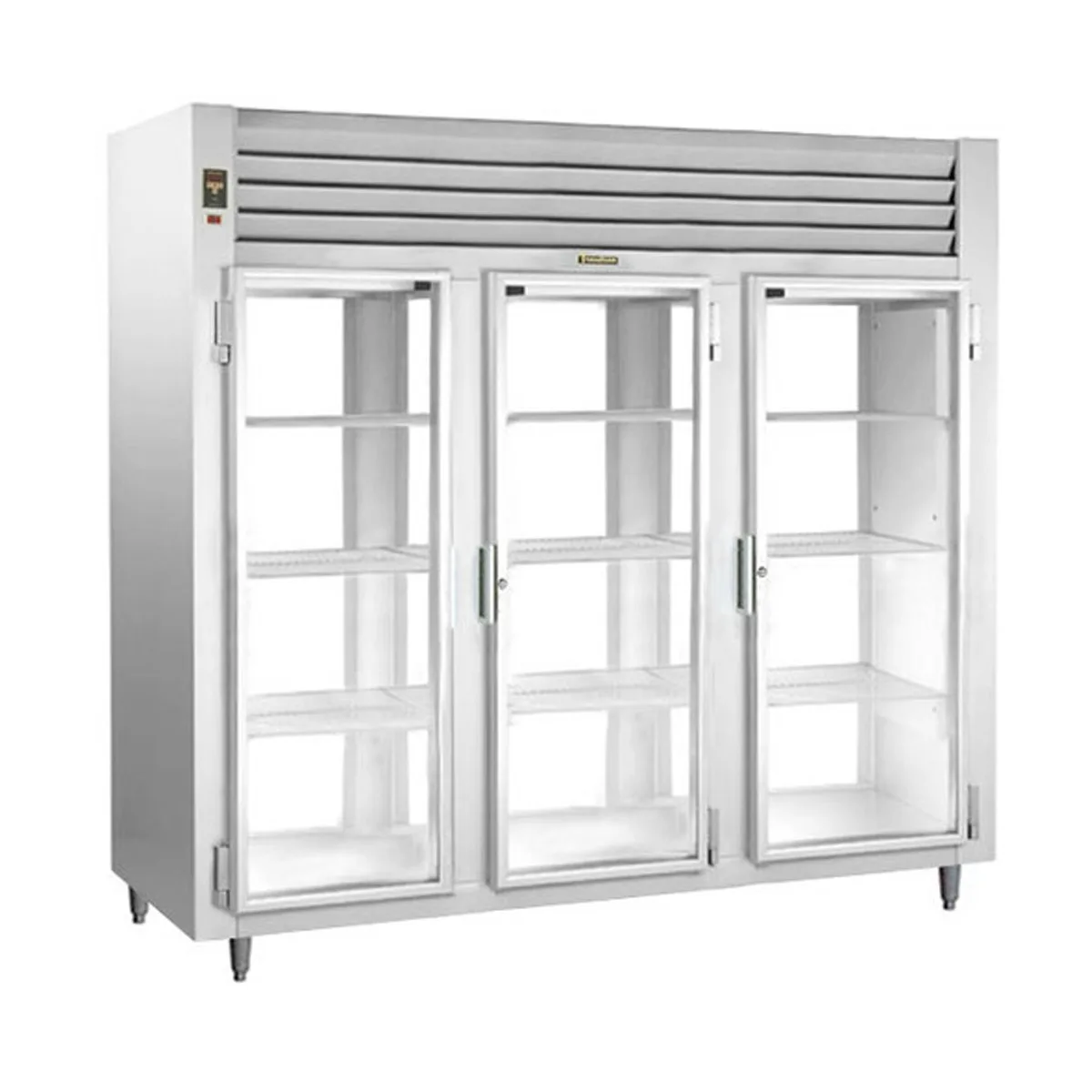 Traulsen AHT332NP-FHG 76" 3-Section Pass-Thru Refrigerator w/ 6 Glass Doors, Remote, 76 cu. ft.