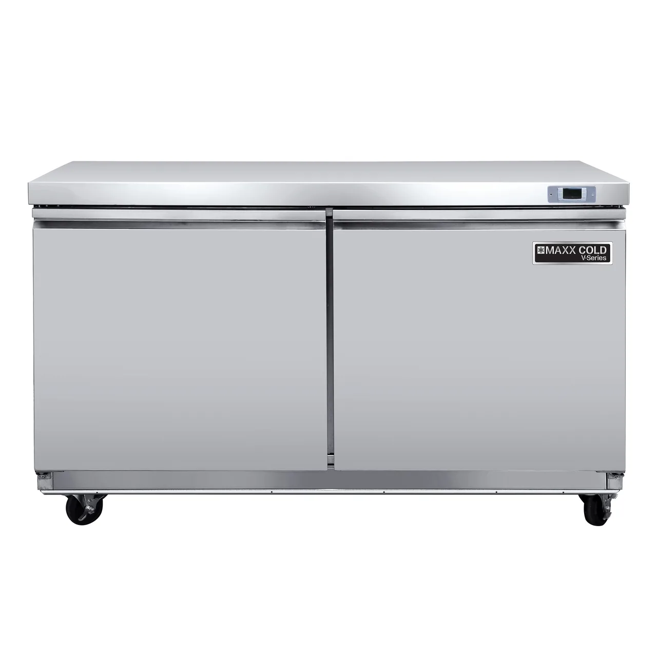 Maxx Cold MVR48UHC 48" 2-Solid Door Undercounter Refrigerator, Stainless Steel, 14.1 cu. ft.