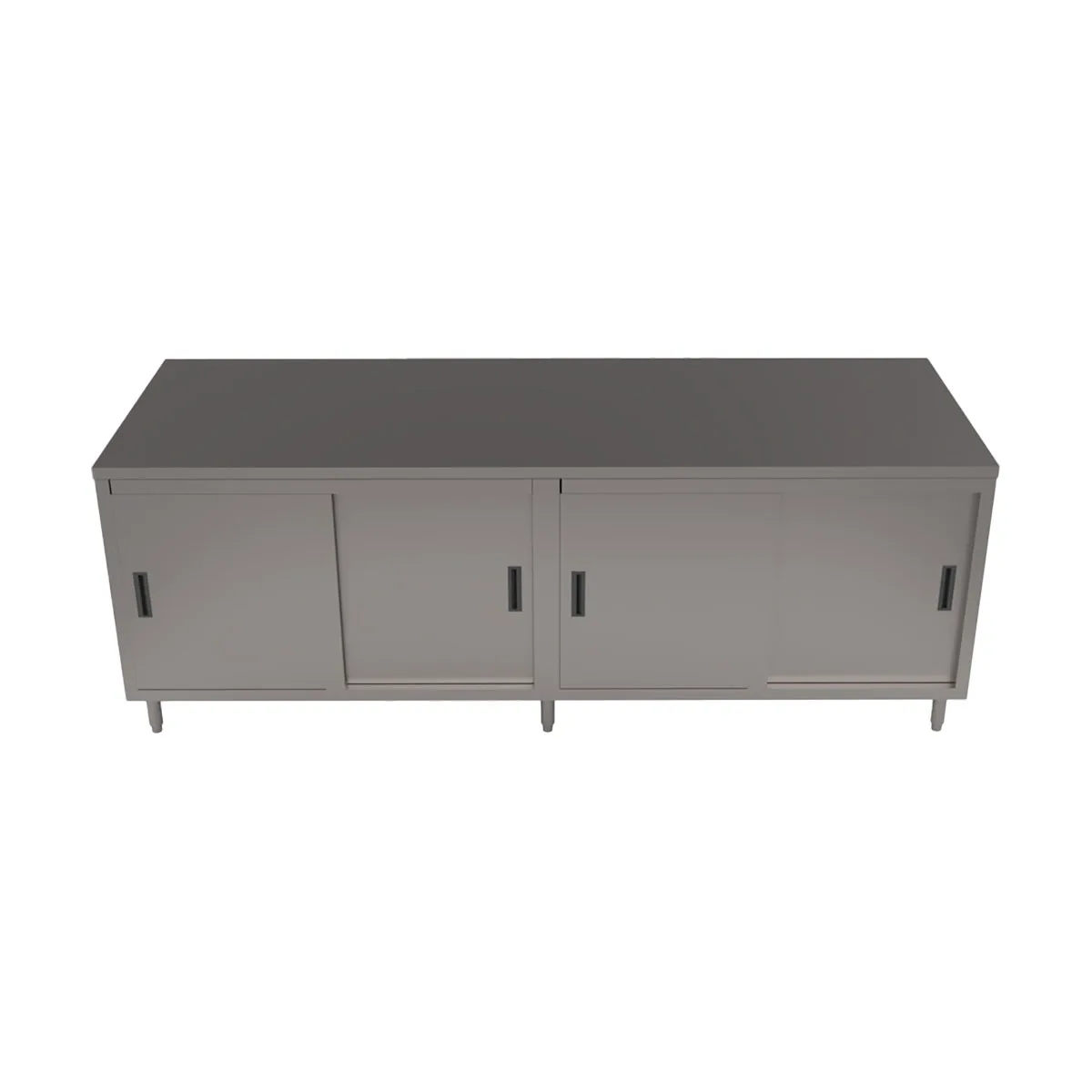 BK Resources CST-3696S2 Sliding Doors Chef Table with 8 Doors, 96"W x 36"D / Dual Access