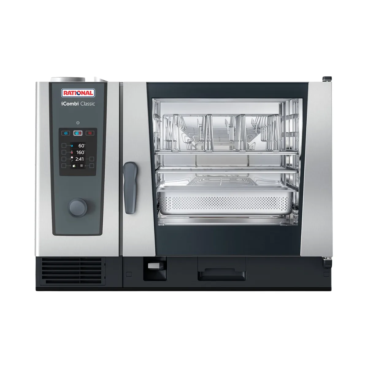 RATIONAL ICC 6-FULL E 208/240V 3 PH Full Size 6 Pan Electric Combi Oven w/ Manual Controls, Steam Generator