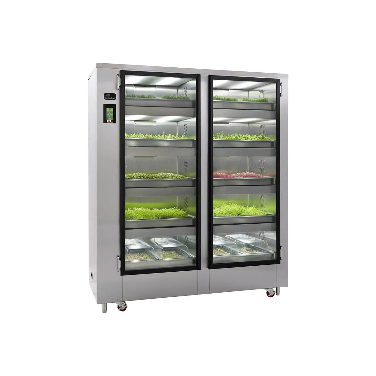 Carter-Hoffmann GC52 Gardenchef Herb & Microgreen Growing Cabinet, 66" 2-Door, 10-Zone, Stainless Steel