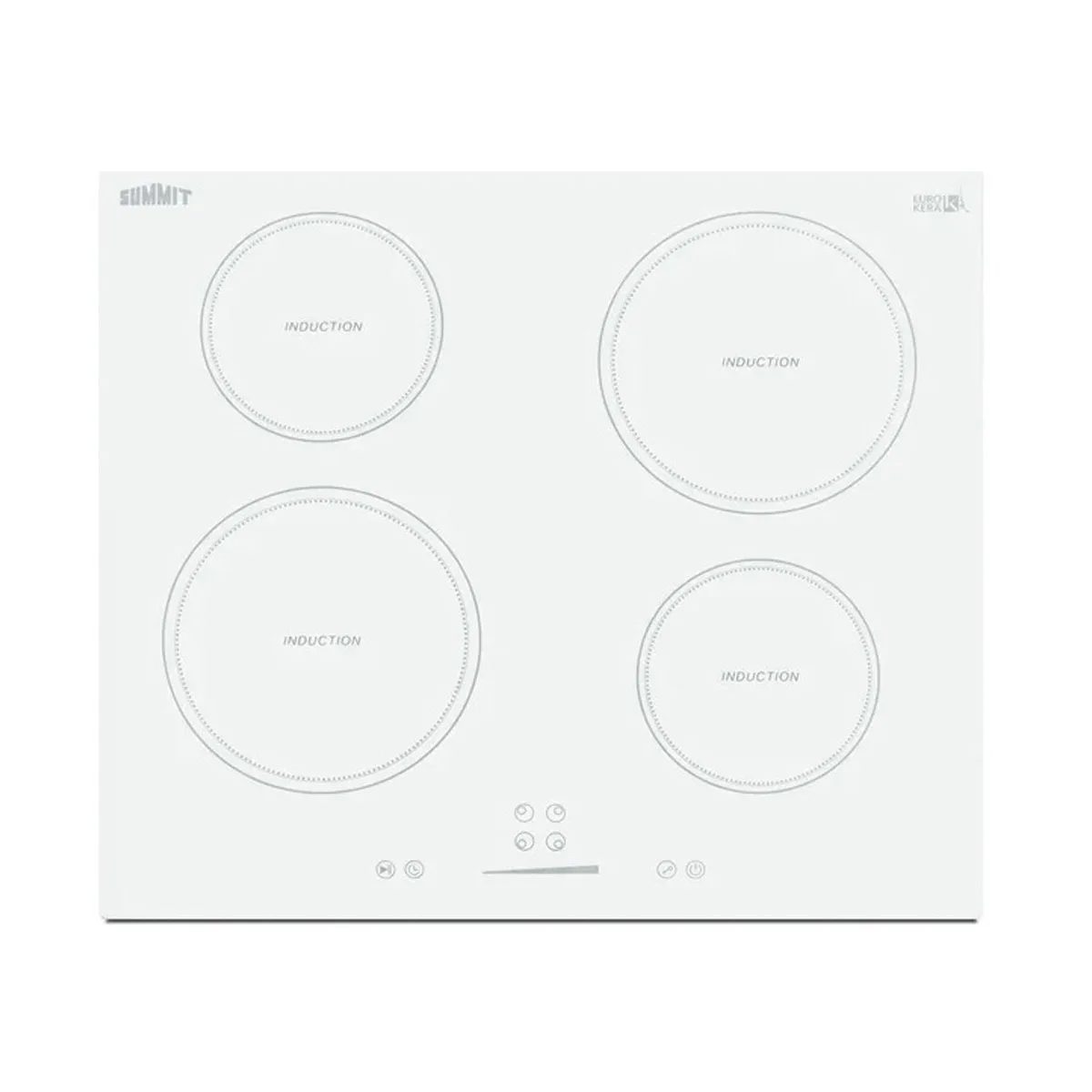 Summit SINC4B242W 24" W Drop-In Induction Range