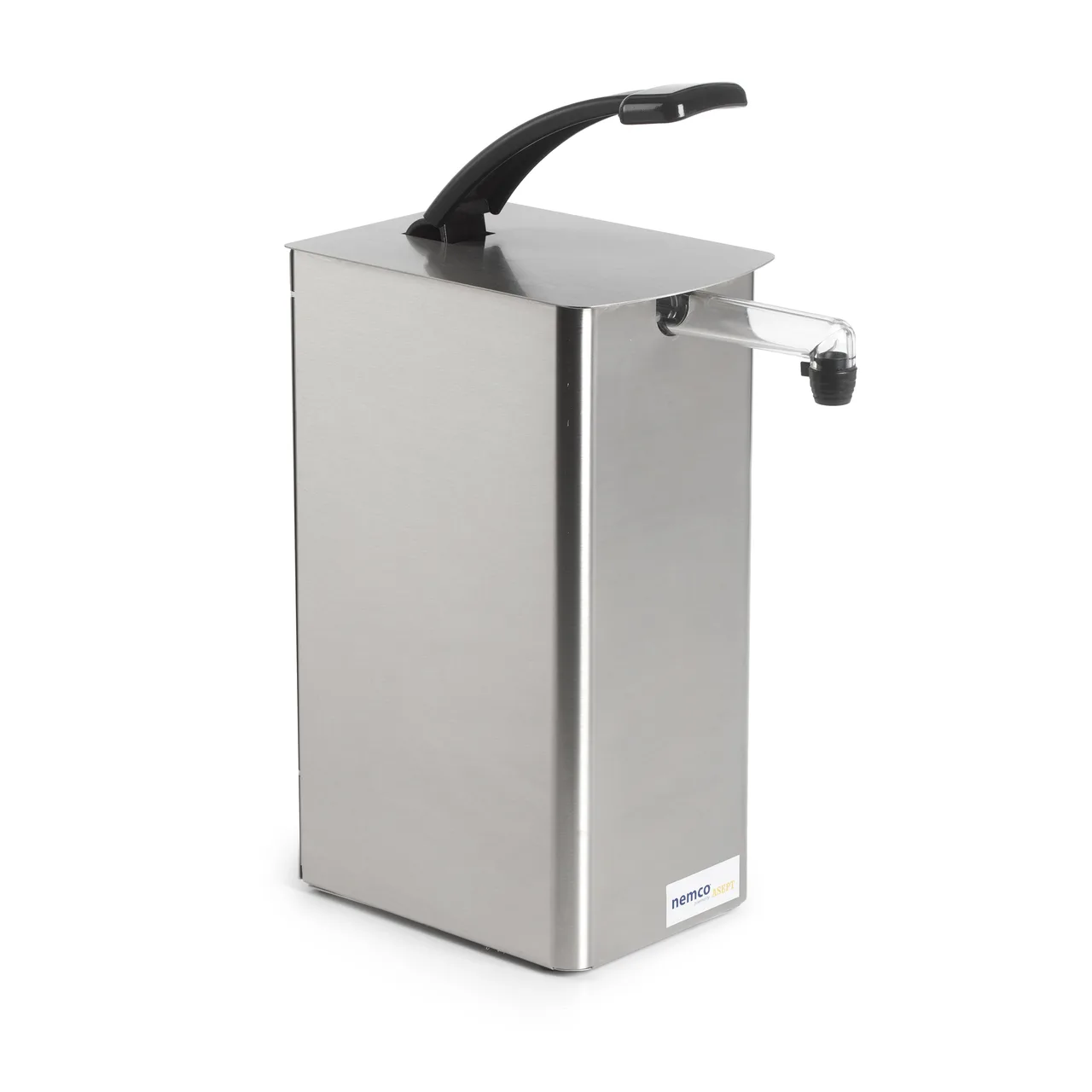 Nemco 10961 Condiment Pump Dispenser, 6½"W x 13¼"D x 18¾"H, Steel, 2 Set, Fits 1.5‑Gallon Pouches