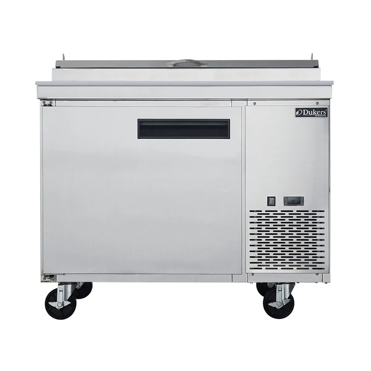 Dukers Appliance Co DPP44 44" Refrigerated Pizza Prep Table w/ 1 Door, (6) 1/3 Size Pans