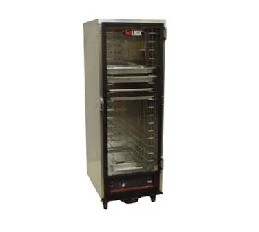 Carter-Hoffmann HL1-8 "1/2 Height" 1-Door Heated Holding Cabinet, 16x12"x20" or 8x18"x26" Capacity, All Aluminum, Clear Glass Door