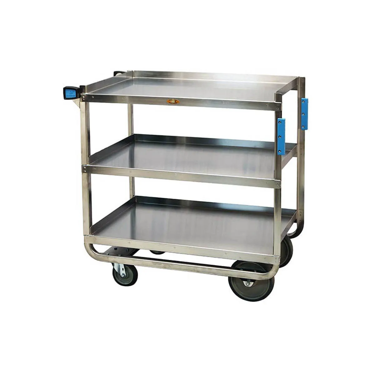 Lakeside 959 Tough Transport Stainless Steel 3-Shelf Utility Cart - 55" x 22-3/4" x 37"