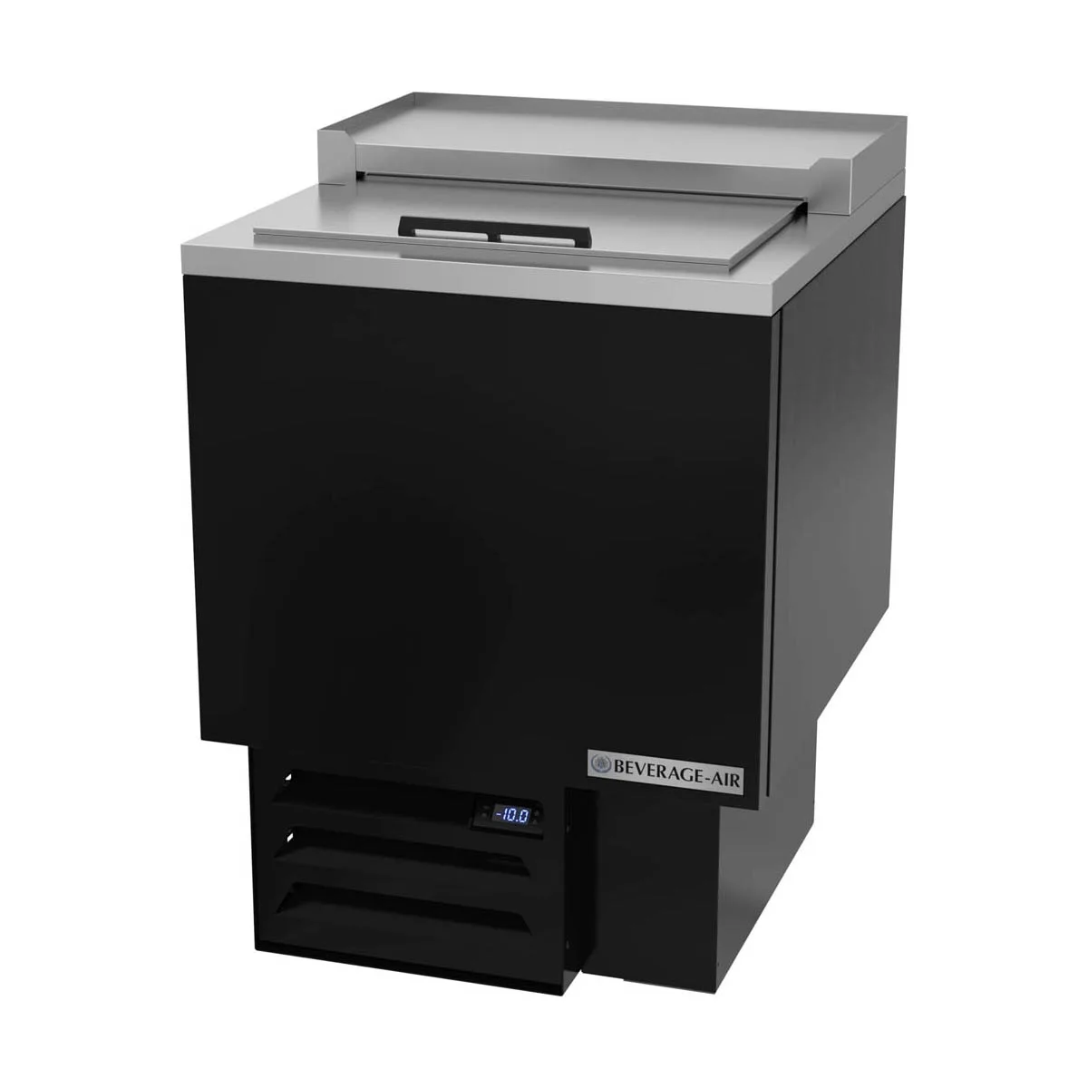 Beverage Air GF24HC-B 24.13" Black Glass & Plate Chiller, 4.0 cu. ft.