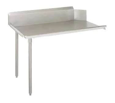 John Boos EDTC8-S30-L26-X 26" Clean Straight Dishtable, Galvanized Legs - 18 Gauge / Right-to-Left