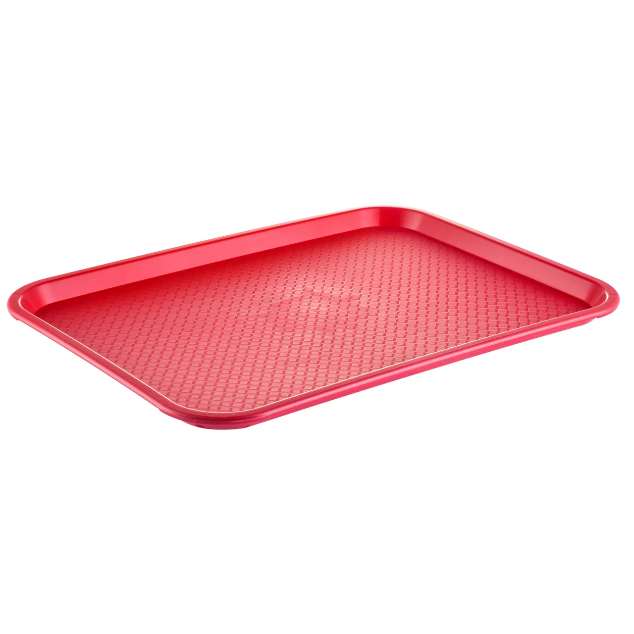 CAC China DSPT-1216R - Fast Food Cafeteria Tray, Rectangular 16" x 12", Polypropylene, Red Finish