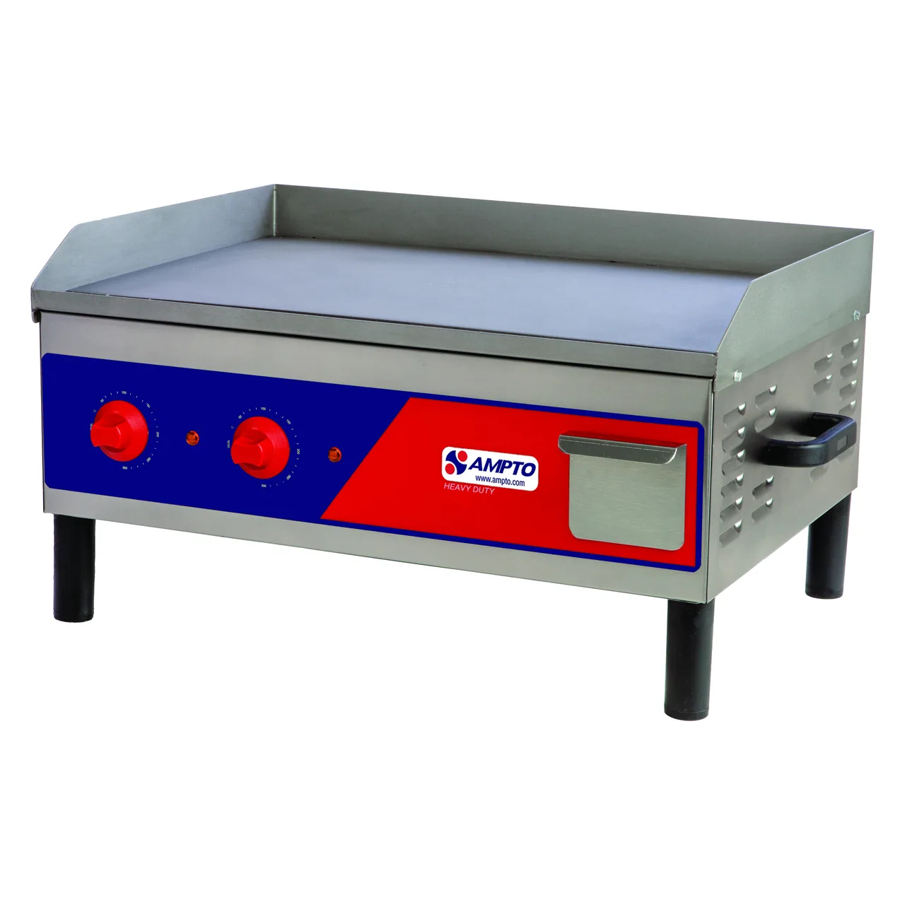 AMPTO GR3E Countertop Electric Griddle with 25" x 16" Surface, Manual (Adjustable) Controls, 220v