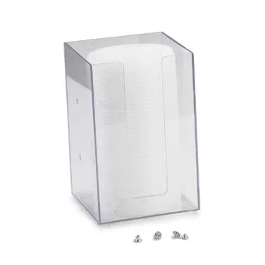 Cal-Mil 299-12 Clear Plastic Lid Organizer, 5-Comp, 5¼"W x 5¼"D x 8"H, Wall/Counter Mount