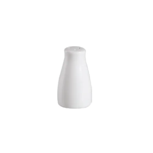 CAC China 101-SS - Porcelain Salt Shaker, 1.38" L x 1.75" W x 3.5" H, Bone White, Dishwasher Safe - 1 Dozen