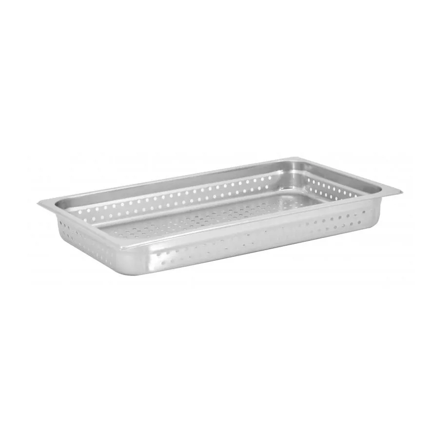 Omcan USA 85188 Perforated Steam Table Pan 20-3/4" x 12-3/4" x 2-1/2", 25‑Gauge Stainless Steel, NSF