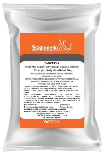 Omcan USA 47001 Curing Salts & Spice Blends for Fermentation Salami Pancetta, 2 kg Bag - 2/Bag