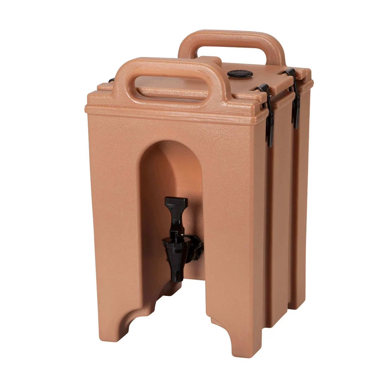 Cambro 100LCD157 Camtainer 1-1/2‑Gal Insulated Plastic Carrier, Beige, 10.3"W x 11.5"D x 17.3"H,NSF