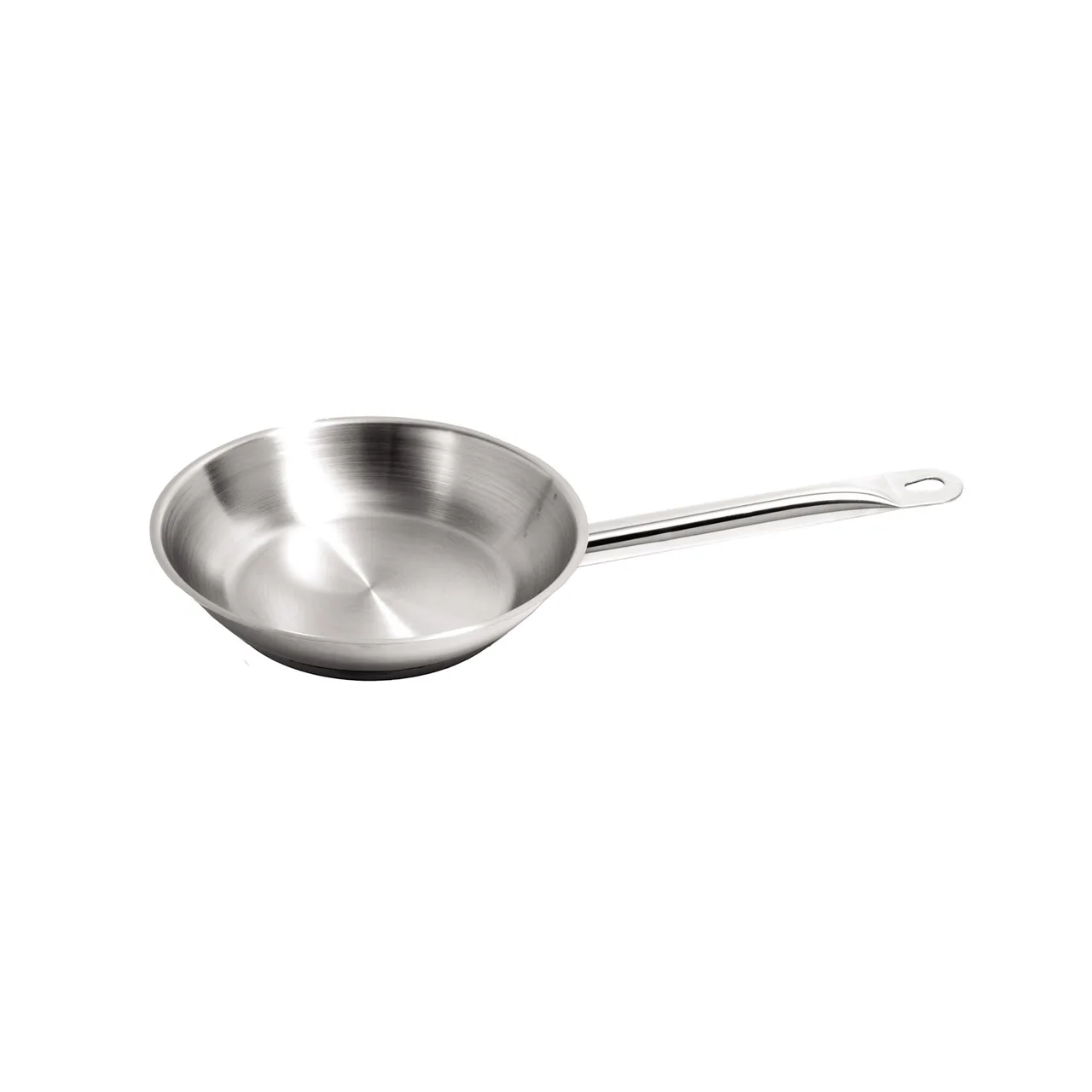 CAC China S1FP-8 Stainless Steel Fry Pan, 8" x 1-5/8", Welded Handle, Induction, Tri-Ply - NSF