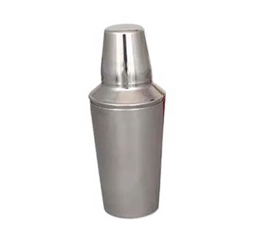 Browne USA 57506 Cocktail Shaker Set - 3-Piece, 14-Oz, 3-4/5" Dia x 4-4/5" Hgt, Stainless Steel