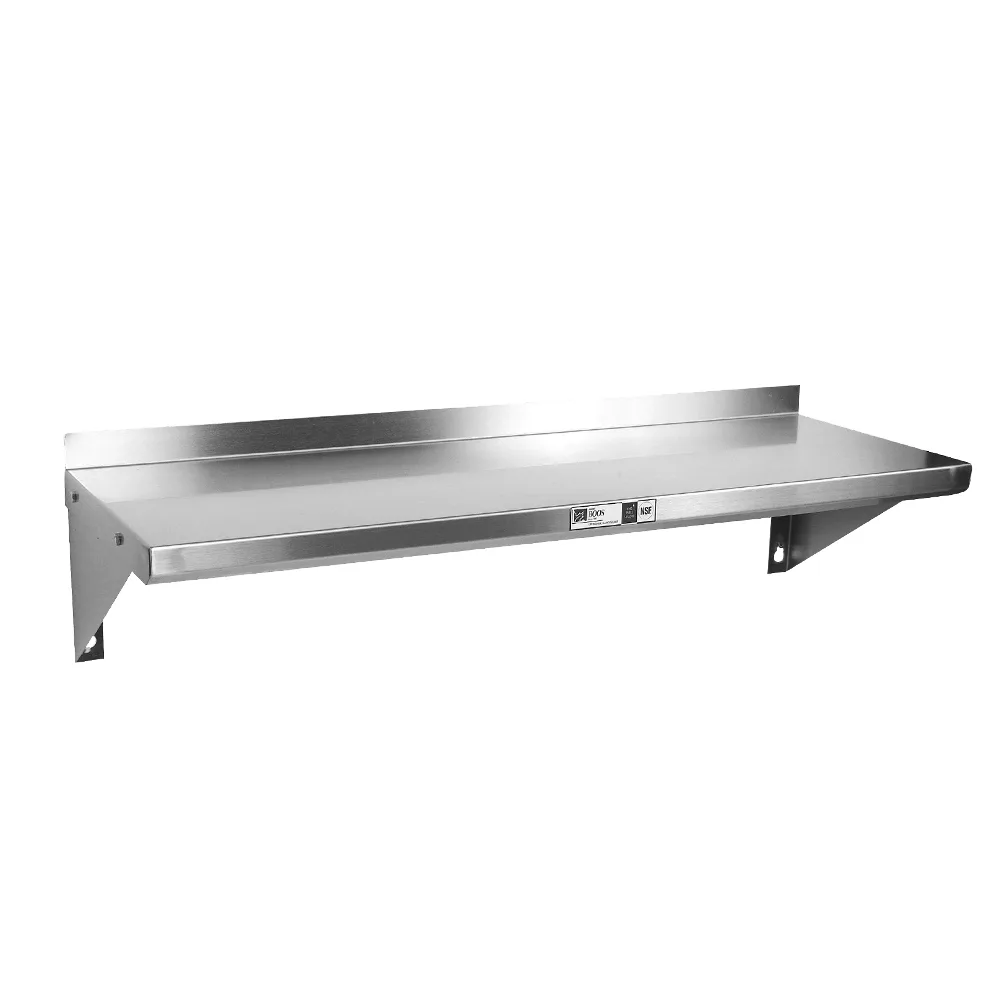 John Boos BHS16132-16/304 Stainless Steel Wall Mounted Shelf - 132"W x 16"D