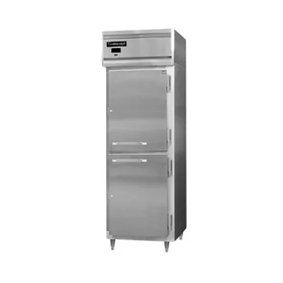 Continental Refrigerator D1RFXNSSHD 36" 1-Section Reach-In Refrigerator Freezer Combo w/ 2 Half Solid Doors