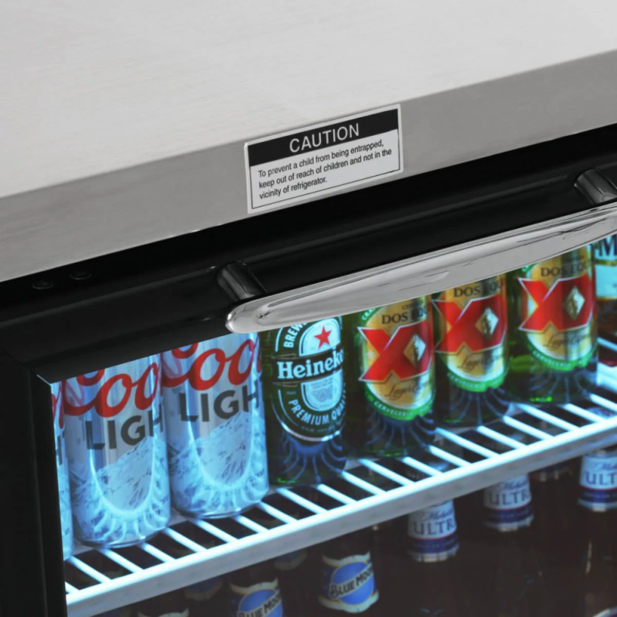 Turbo Air TBB-24-72SGD-N 73" Three Section Back Bar Cooler with Glass Door, 20.62 cu. ft.