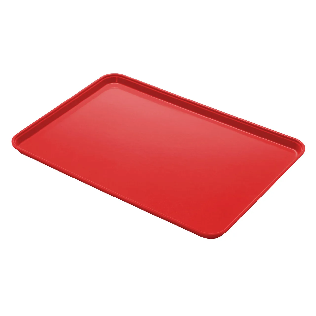 Cambro 3253CL163 Camlite Rectangular Tray, 12-3/4" x 20-7/8" Rose Red Fiberglass NSF Dishwasher Safe