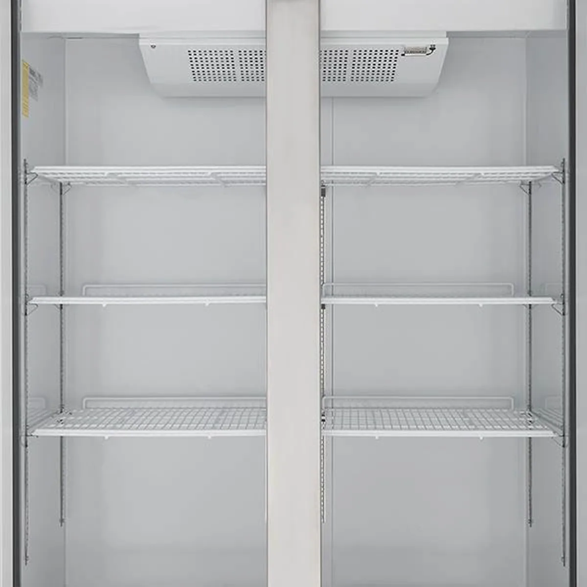 Maxx Cold MXCR-49FDHC 53"  2-Section Reach-In Refrigerator w/ 2 Solid Doors, Top Mounted, Aluminum Interior, 49 cu. ft capacity