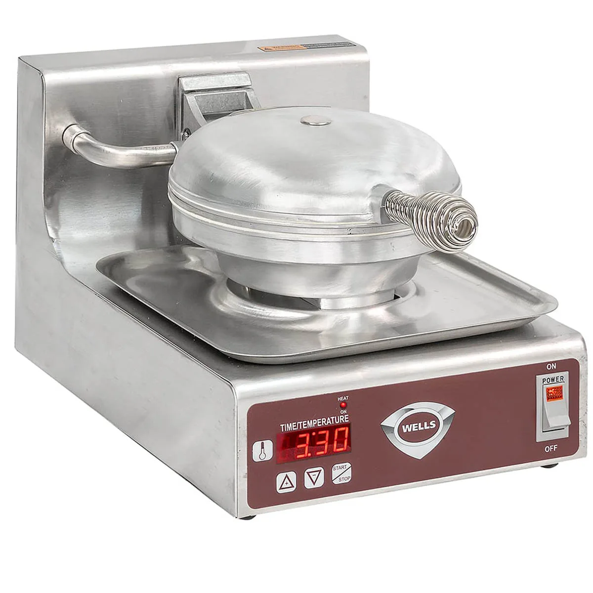 Wells WB-1E Waffle Baker, Single Round Waffle Grid, Cast Aluminum Grids